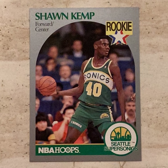 Shawn Kemp Rookie 1990 Basketball Card NBA Hoops 279 Seattle Supersonics #279 - Picture 4 of 4